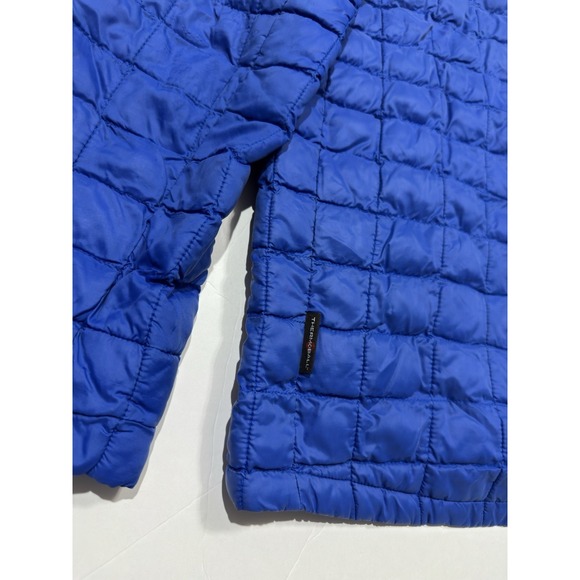 The North Face Women's Thermoball Hooded Jacket Coat Size S Quilted Puffer Blue - Picture 15 of 15
